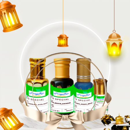 Eid Gift Attar Set – 4 Fragrances for the Whole Family (Men, Women, Unisex & Kids) – Premium 6ml & 3ml Combo